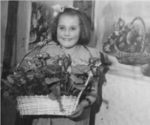 Shelly as flower girl 1945