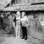 Shelly and Rachel in 2013 at the barn where they hid with their mothers