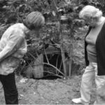 Shelly and Rachel at the entrance of the underground hole