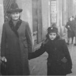 Shelly Weiner and her mother in Poland, 1945